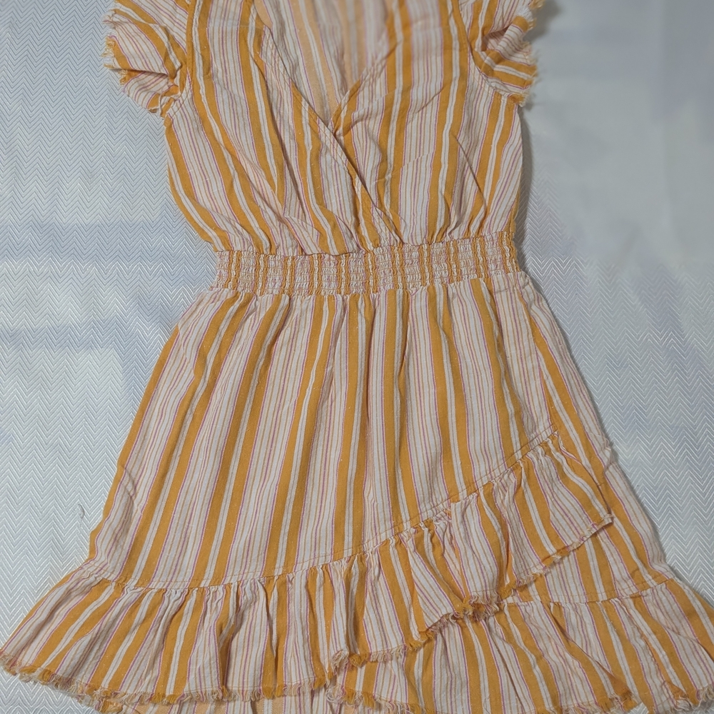 Craft Women's Casual Dress with Orange and White Stripes